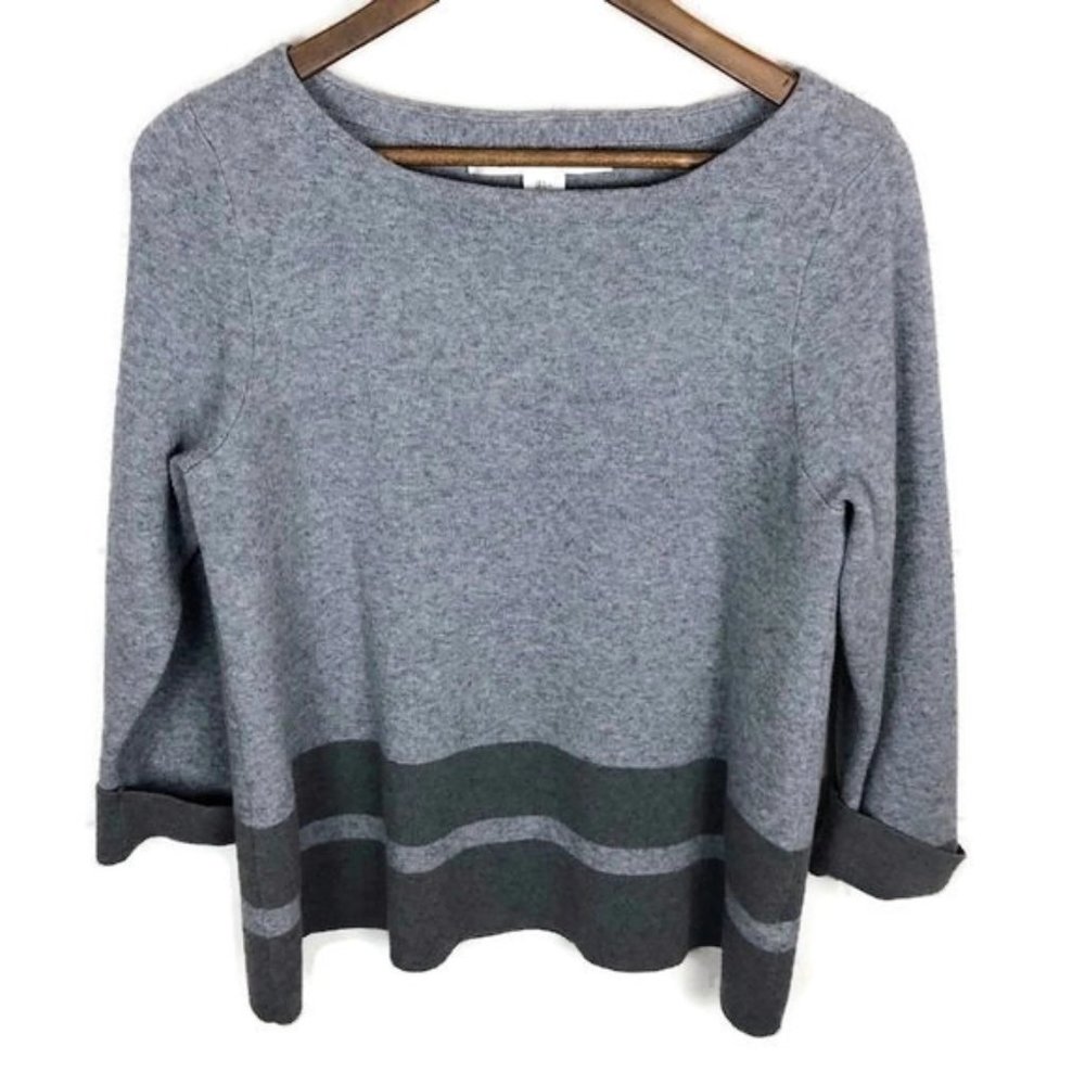 Max Studio Gray Crew Neck Sweater